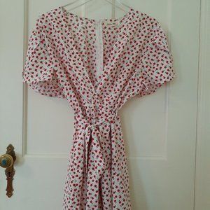 White Floral Satin Jumper